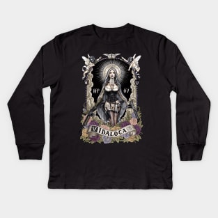 Santa Muerte Kids Long Sleeve T-Shirt